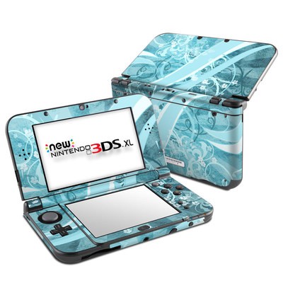 Nintendo New 3DS XL Skin - Flores Agua