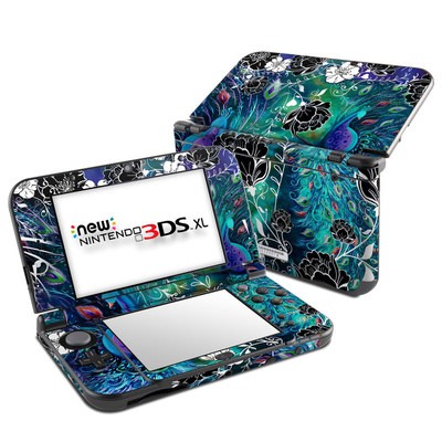 Nintendo New 3DS XL Skin - Peacock Garden