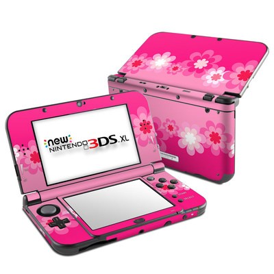 Nintendo New 3DS XL Skin - Retro Pink Flowers