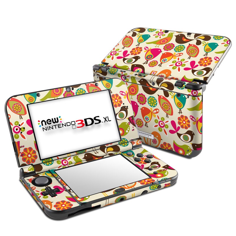 Nintendo New 3DS XL Skin - Bird Flowers (Image 1)