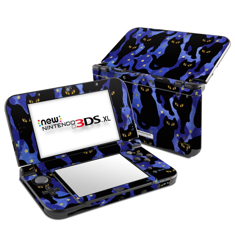 Nintendo New 3DS XL Skin - Cat Silhouettes (Image 1)