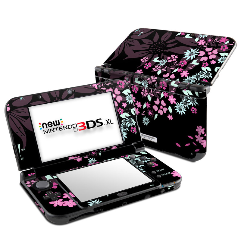 Nintendo New 3DS XL Skin - Dark Flowers (Image 1)