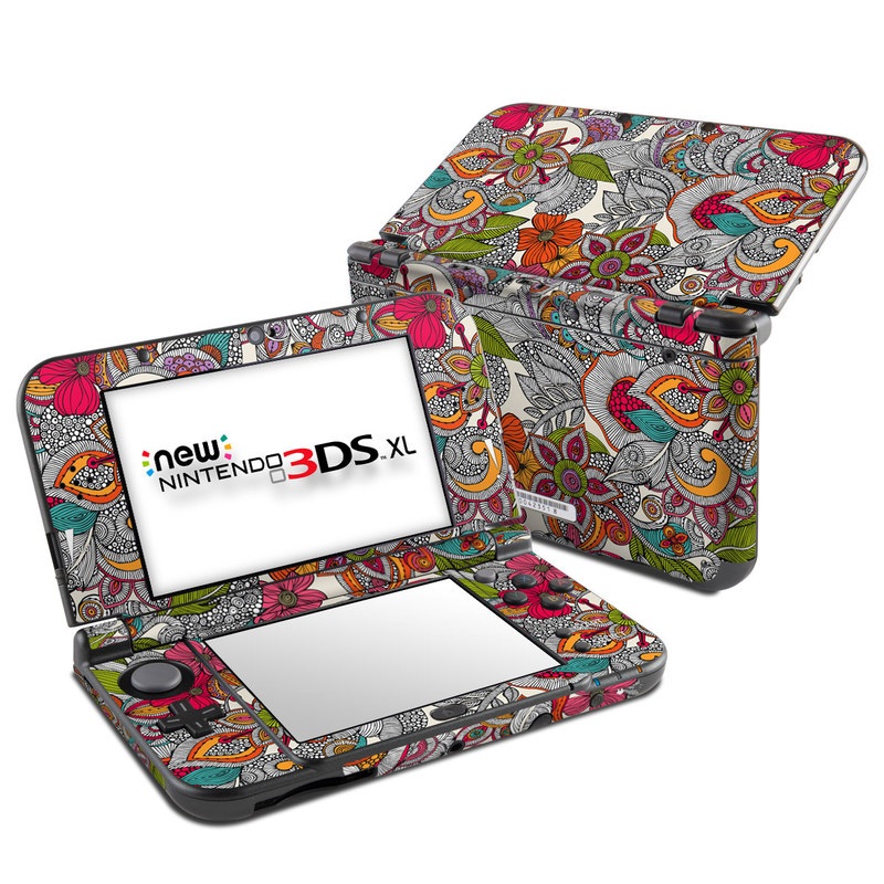 Nintendo New 3DS XL Skin - Doodles Color (Image 1)