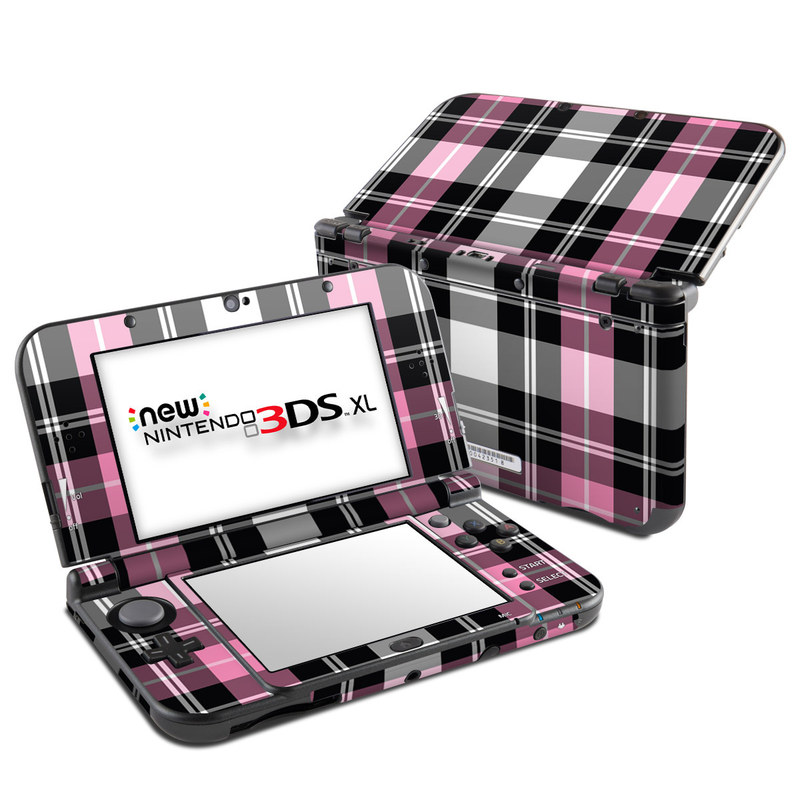 Nintendo New 3DS XL Skin - Pink Plaid (Image 1)