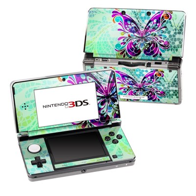 Nintendo 3DS Skin - Butterfly Glass