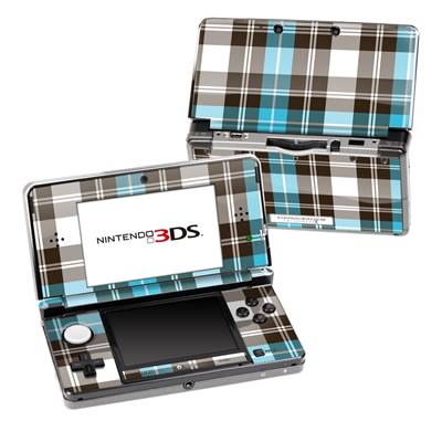 Nintendo 3DS Skin - Turquoise Plaid