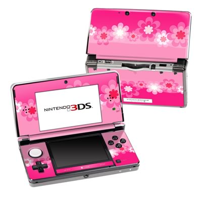 Nintendo 3DS Skin - Retro Pink Flowers