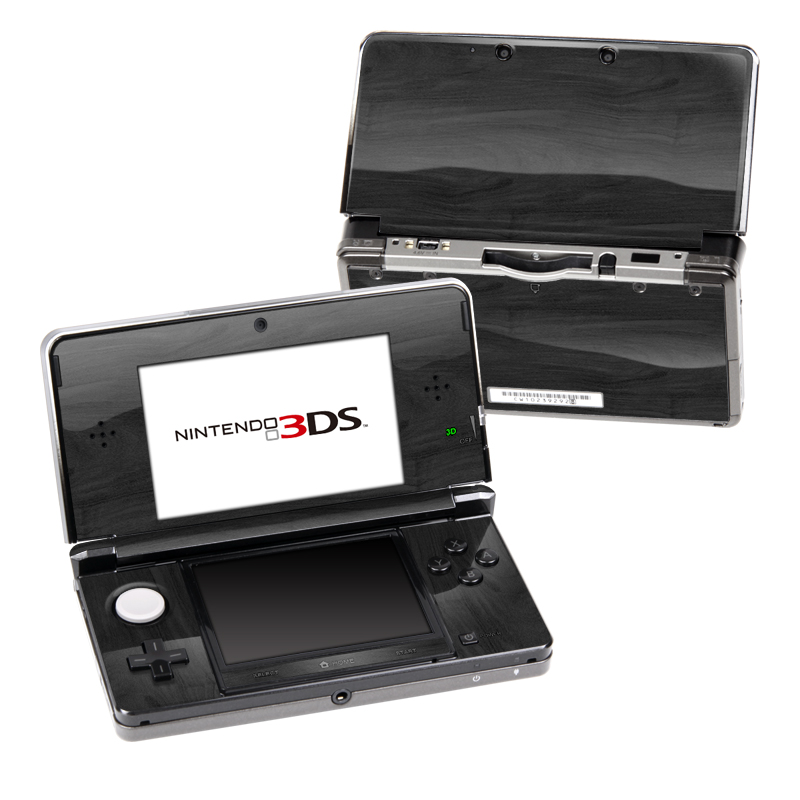 Nintendo 3DS Skin - Black Woodgrain (Image 1)