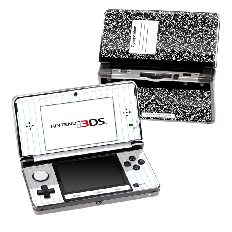 Nintendo 3DS Skin - Composition Notebook (Image 1)