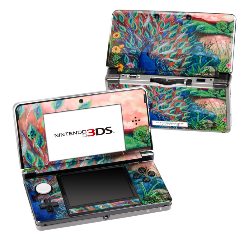 Nintendo 3DS Skin - Coral Peacock (Image 1)