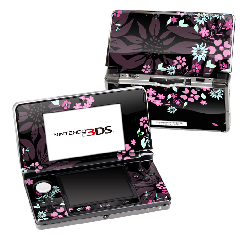 Nintendo 3DS Skin - Dark Flowers (Image 1)