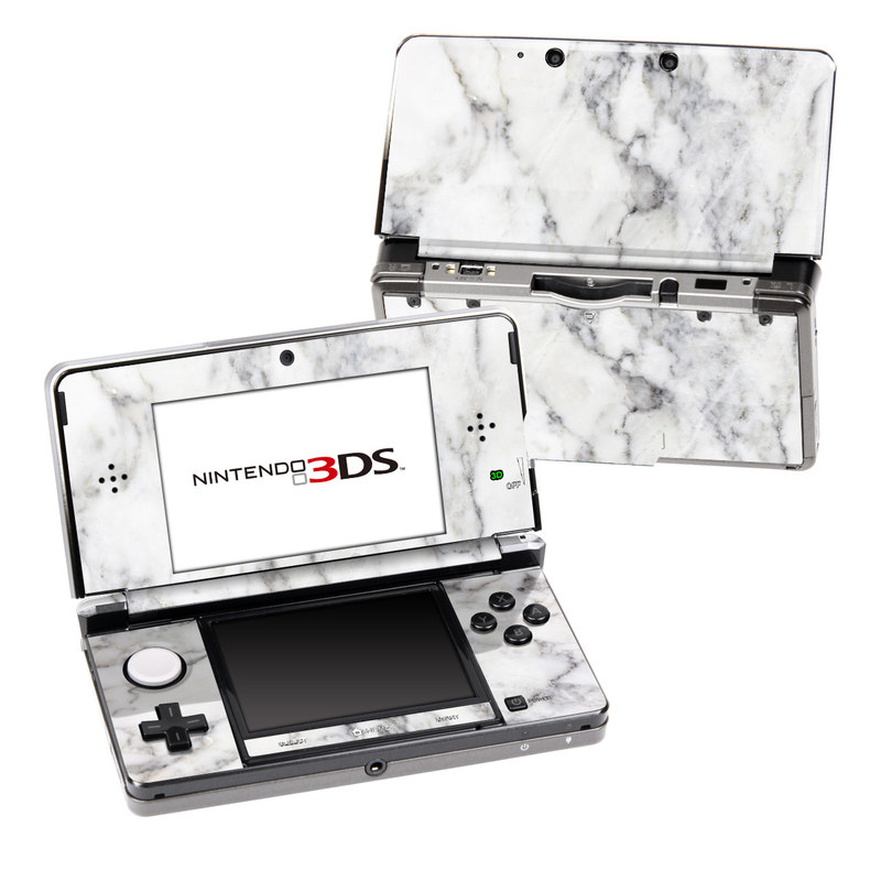 Nintendo 3DS Skin - White Marble (Image 1)