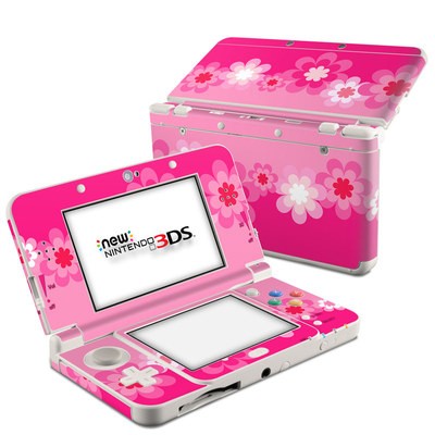 Nintendo 3DS 2015 Skin - Retro Pink Flowers