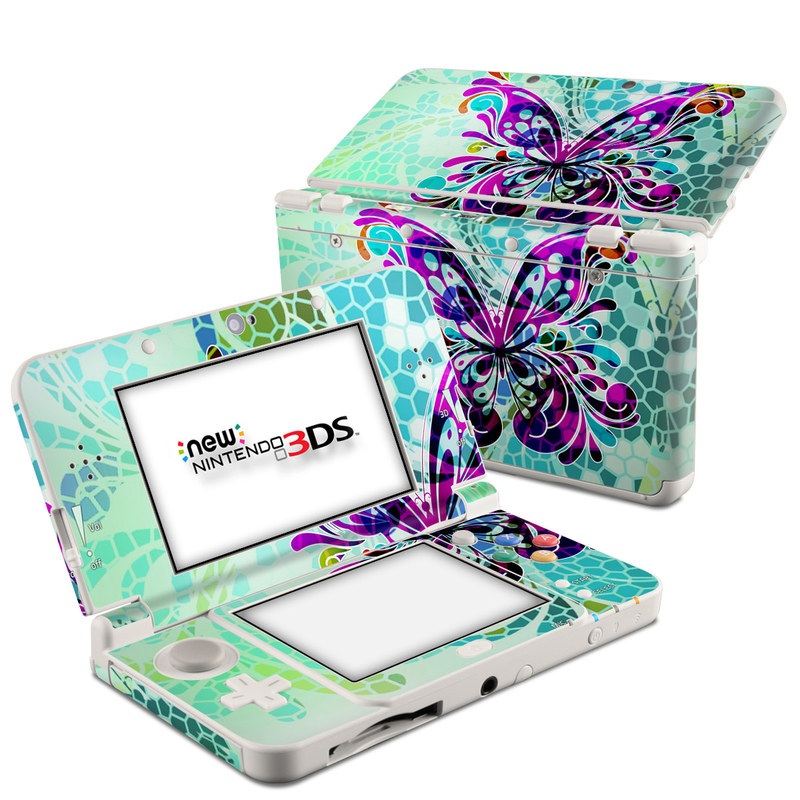 Nintendo 3DS 2015 Skin - Butterfly Glass (Image 1)