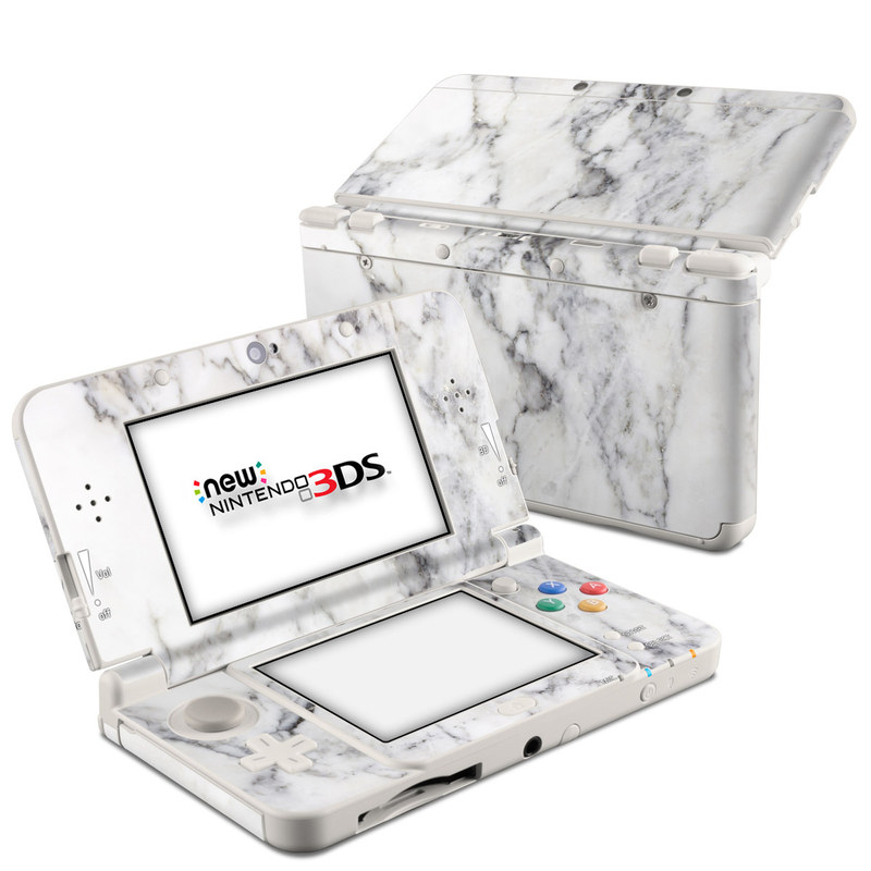 Nintendo 3DS 2015 Skin - White Marble (Image 1)