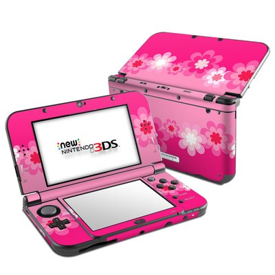 Nintendo 3DS LL Skin - Retro Pink Flowers