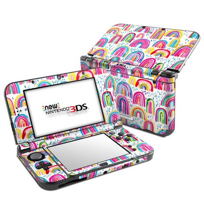 Nintendo 3DS LL Skin - Watercolor Rainbows