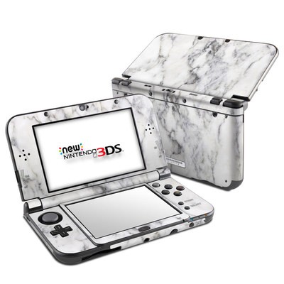 Nintendo 3DS LL Skin - White Marble