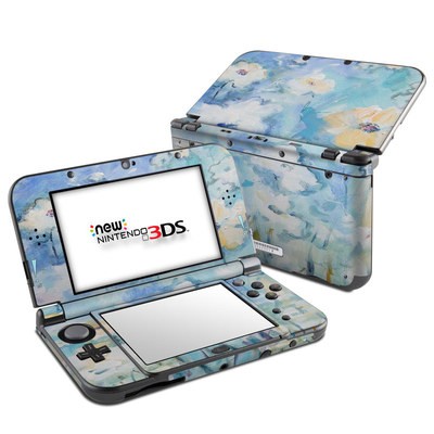 Nintendo 3DS LL Skin - White & Blue