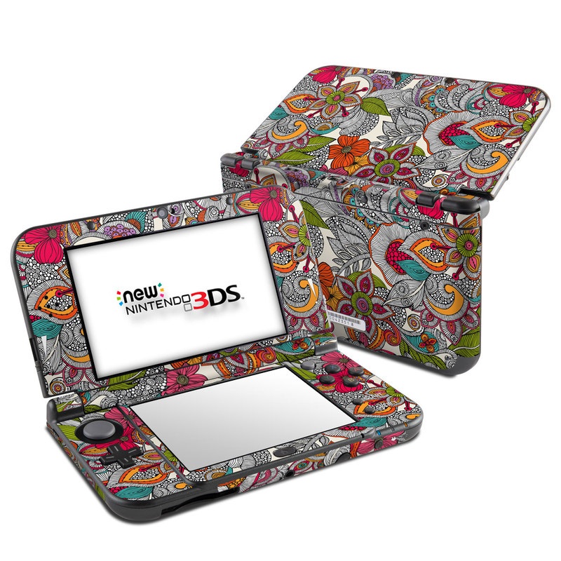 Nintendo 3DS LL Skin - Doodles Color (Image 1)