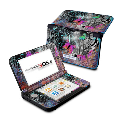 Nintendo 3DS XL Skin - Butterfly Wall