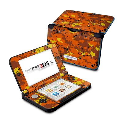 Nintendo 3DS XL Skin - Digital Orange Camo