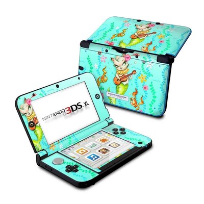 Nintendo 3DS XL Skin - Merkitten with Ukelele