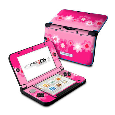 Nintendo 3DS XL Skin - Retro Pink Flowers