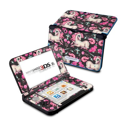 Nintendo 3DS XL Skin - Unicorns and Roses