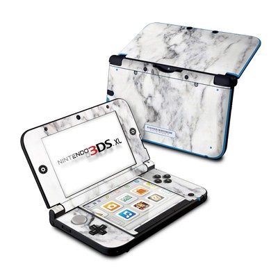 Nintendo 3DS XL Skin - White Marble