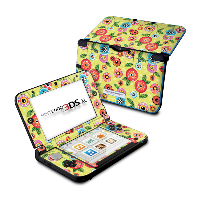 Nintendo 3DS XL Skin - Button Flowers (Image 1)