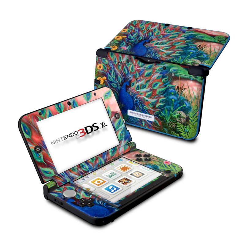 Nintendo 3DS XL Skin - Coral Peacock (Image 1)