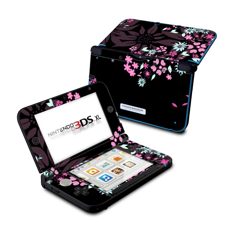Nintendo 3DS XL Skin - Dark Flowers (Image 1)