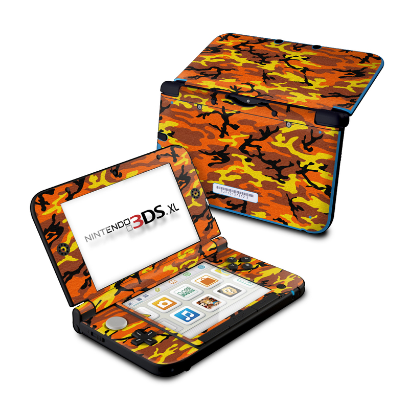 Nintendo 3DS XL Skin - Orange Camo (Image 1)