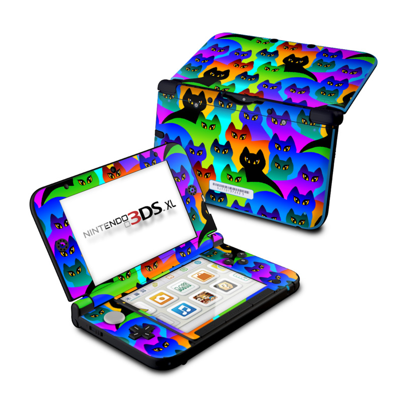 Nintendo 3DS XL Skin - Rainbow Cats (Image 1)