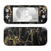 Nintendo Switch Lite Skin - Black Gold Marble (Image 1)