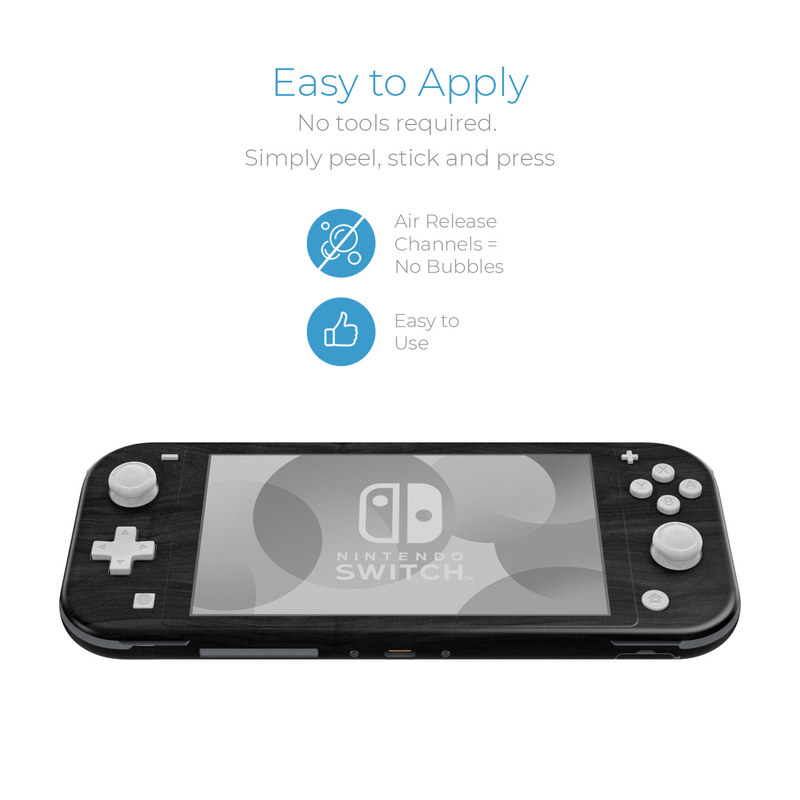 Nintendo Switch Lite Skin - Black Woodgrain (Image 2)