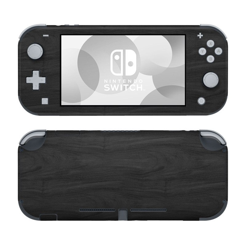 Nintendo Switch Lite Skin - Black Woodgrain (Image 1)