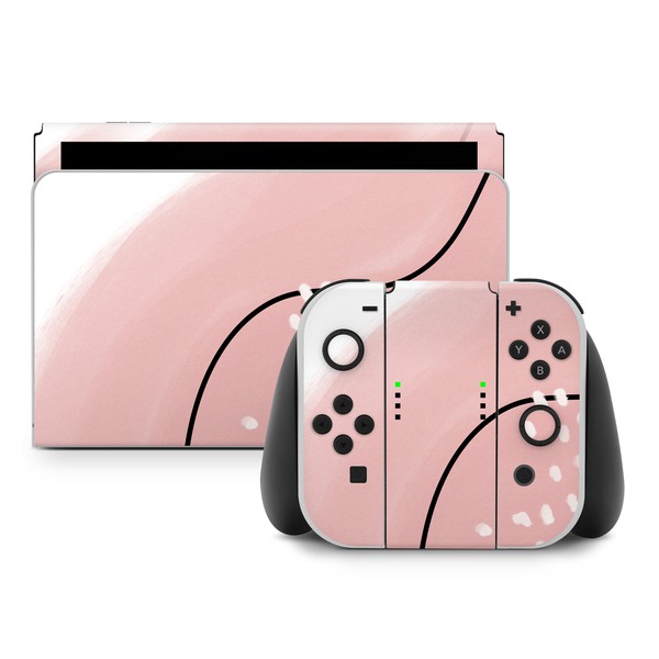 Nintendo Switch Skin - Abstract Pink and Brown