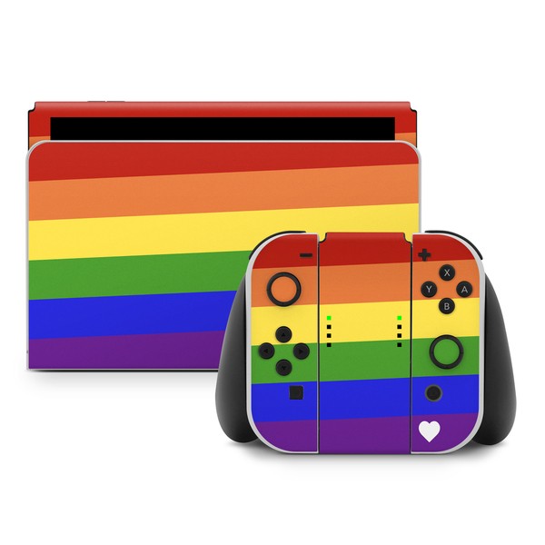 Nintendo Switch Skin - Rainbow Stripe