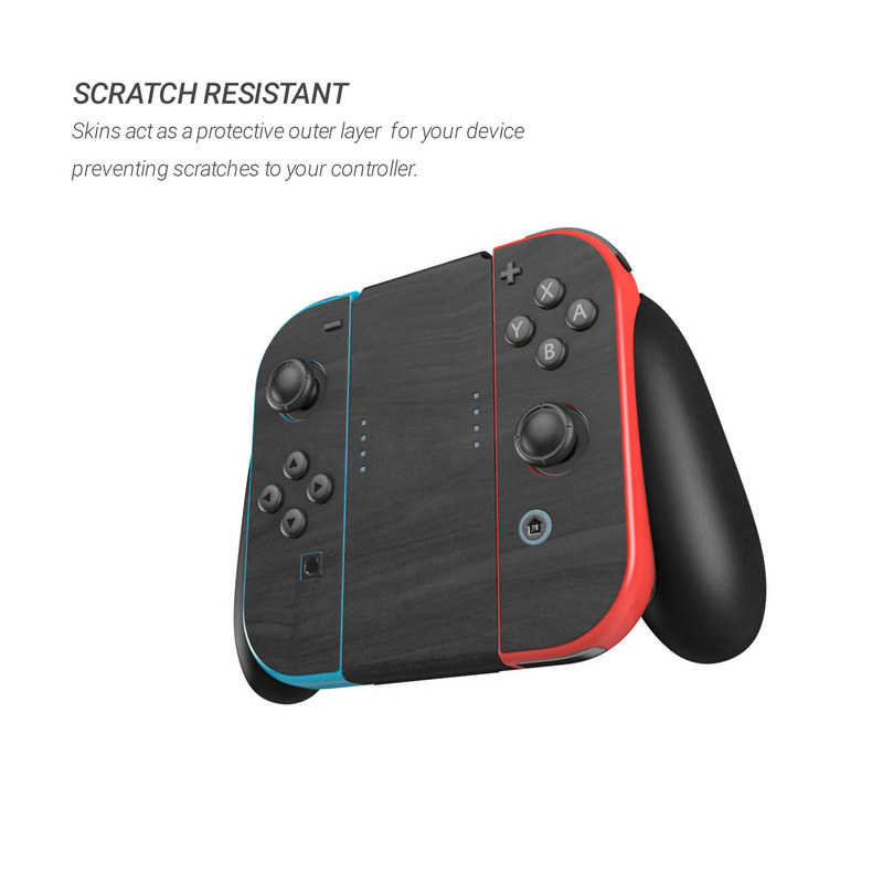Nintendo Switch Skin - Black Woodgrain (Image 4)