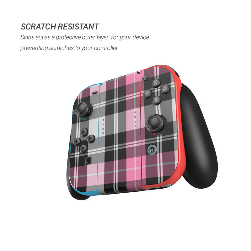 Nintendo Switch Skin - Pink Plaid (Image 4)