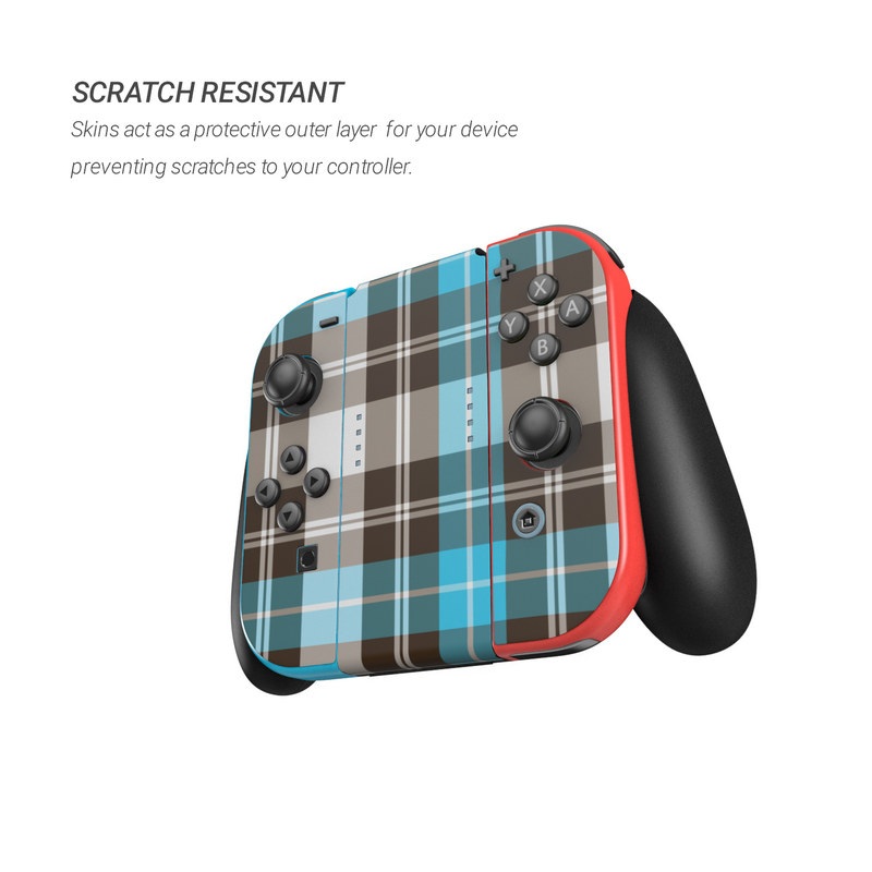 Nintendo Switch Skin - Turquoise Plaid (Image 4)