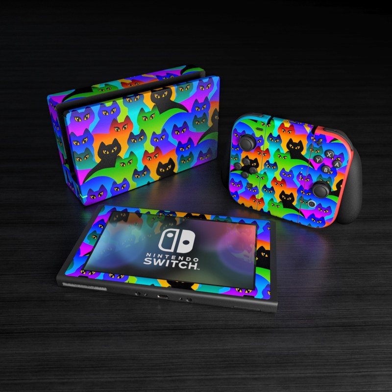 Nintendo Switch Skin - Rainbow Cats by Dan Morris | DecalGirl