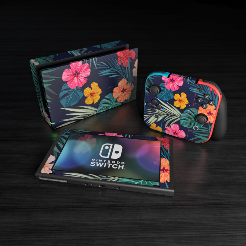 Nintendo Switch Skin - Tropical Hibiscus (Image 5)
