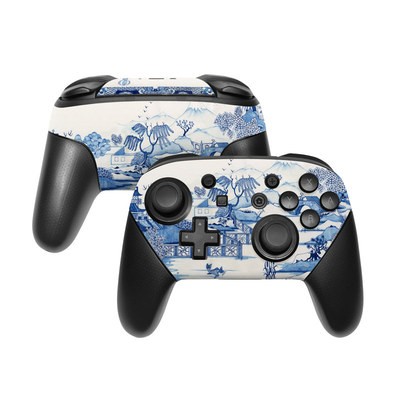 Nintendo Switch Pro Controller Skin - Blue Willow