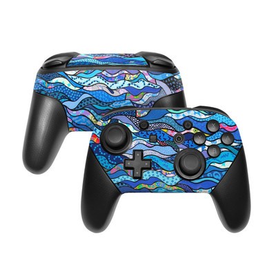 Nintendo Switch Pro Controller Skin - The Blues