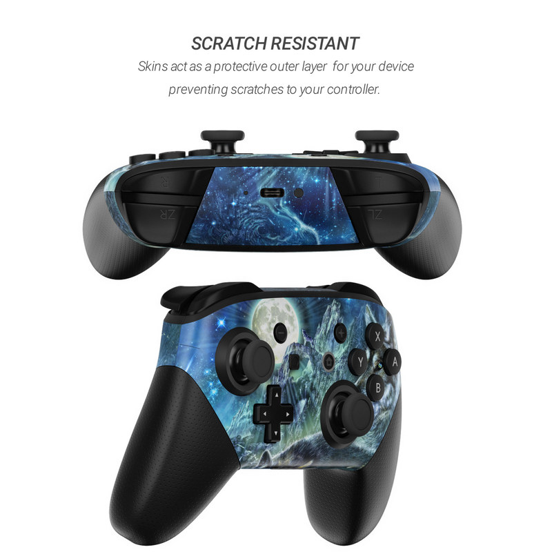 Nintendo Switch Pro Controller Skin - Bark At The Moon (Image 3)