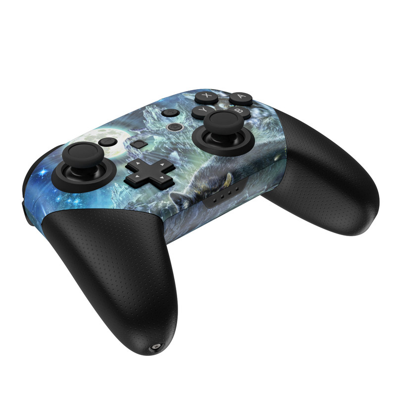 Nintendo Switch Pro Controller Skin - Bark At The Moon (Image 4)