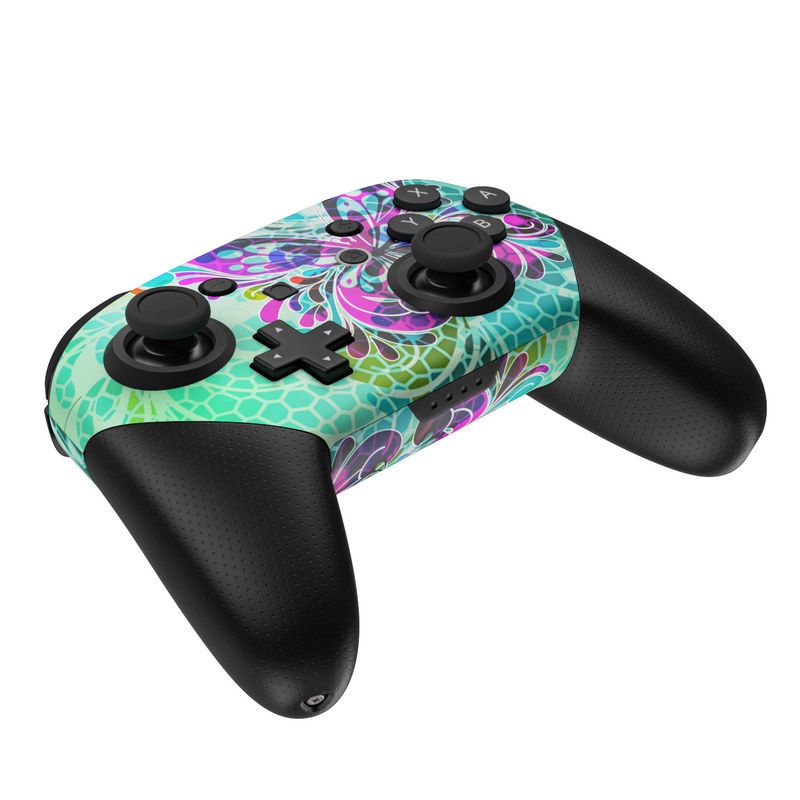 Nintendo Switch Pro Controller Skin - Butterfly Glass (Image 4)